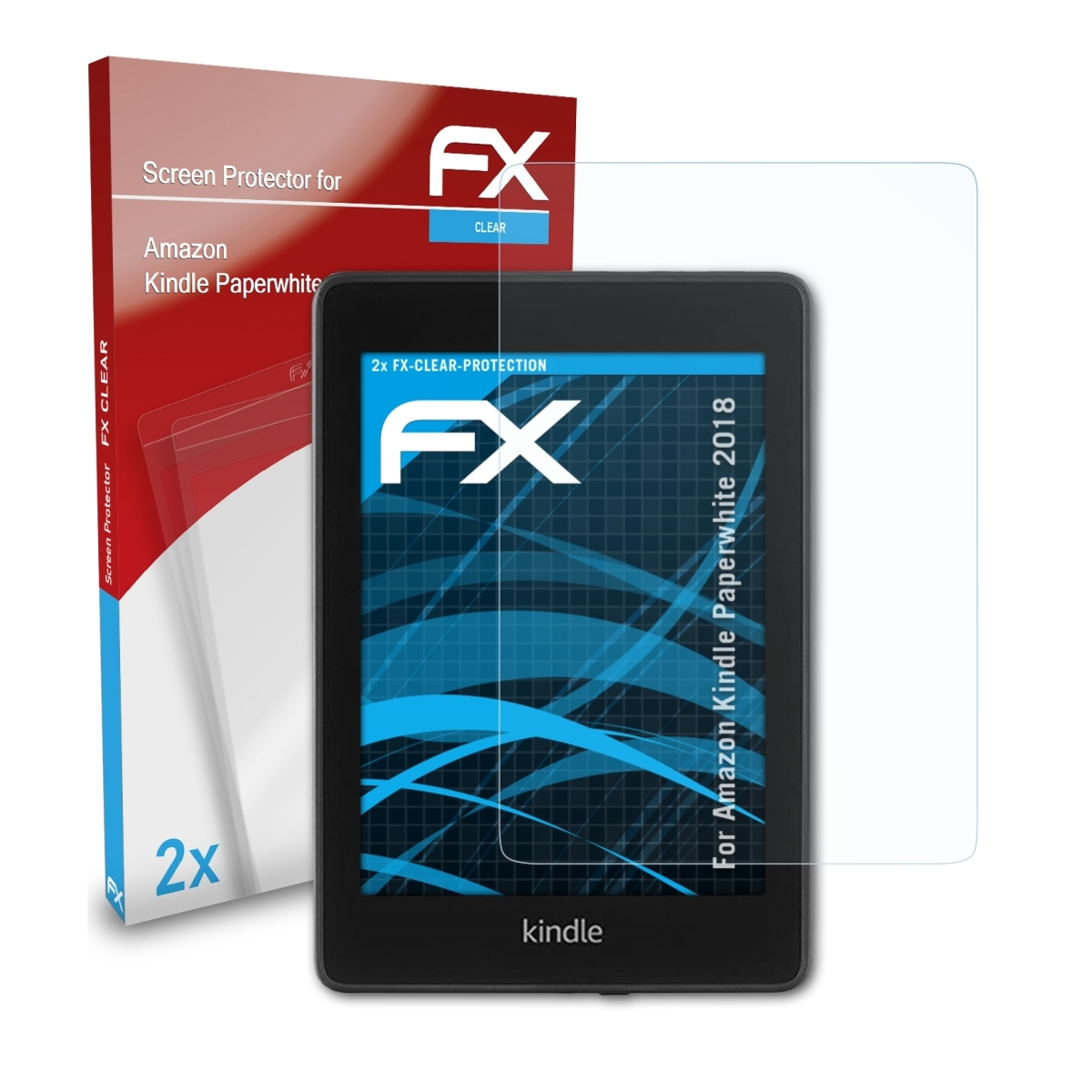 (2018)) ATFOLIX Amazon Paperwhite Kindle 2x FX-Clear Displayschutz(für