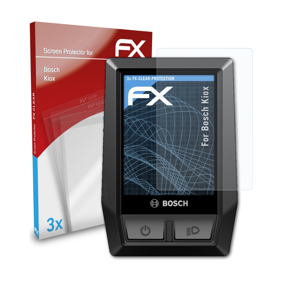 ATFOLIX 3x FX-Clear Displayschutz(für Bosch Kiox)