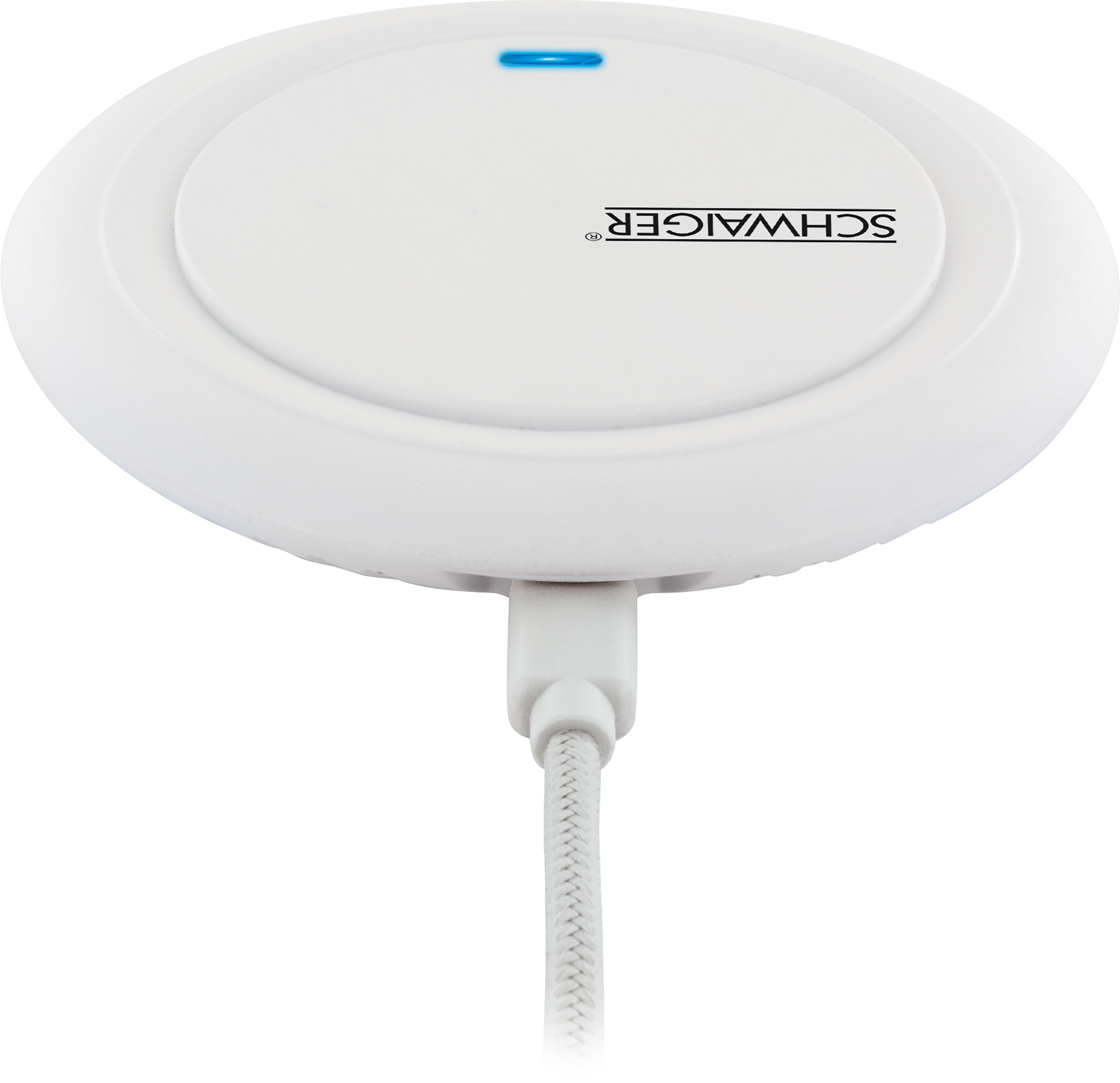 SCHWAIGER -QLP10 Weiß Wireless 512- Ladeplatte Qi Qi-Technologie, Mit