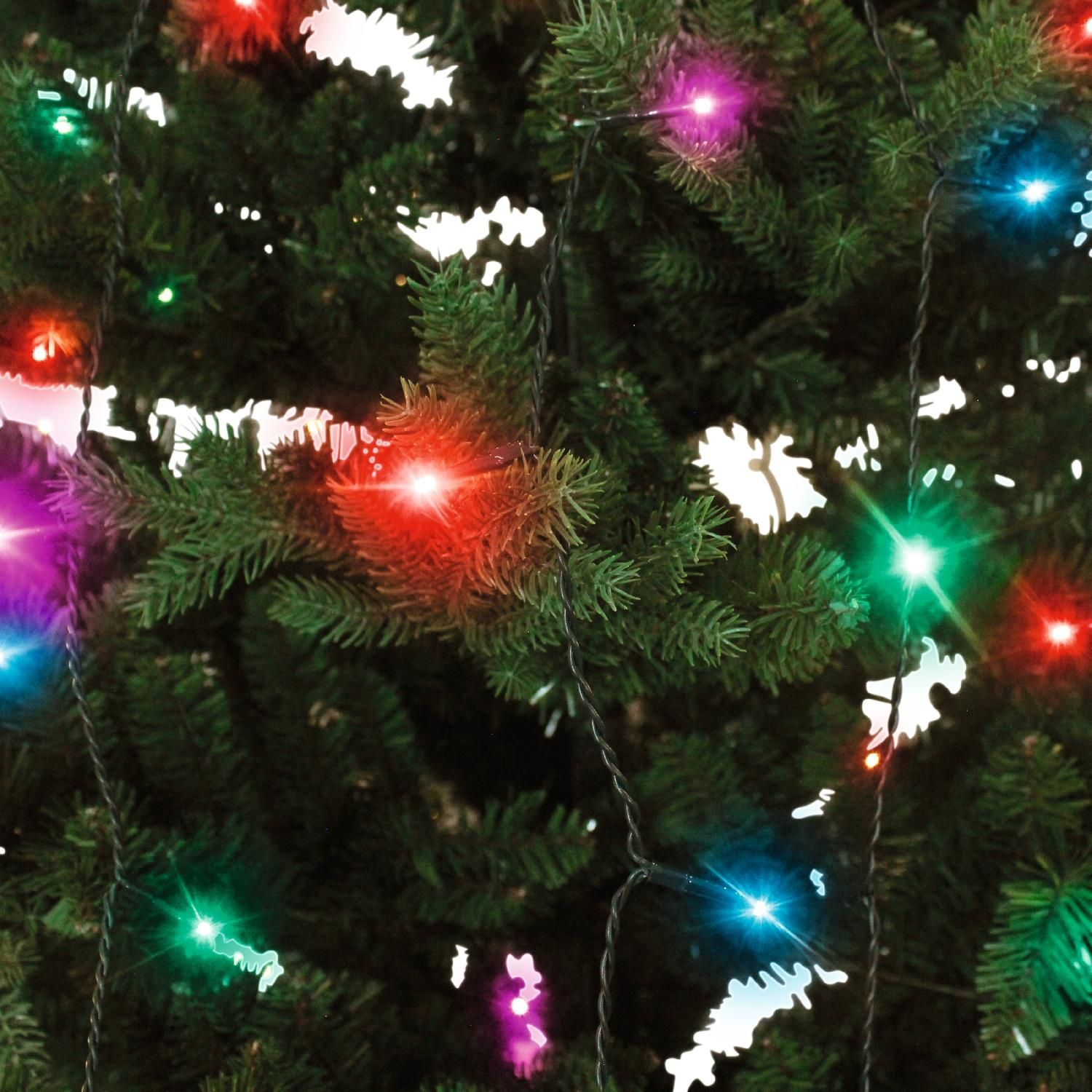 DELTACO SMART HOME schwarz Weihnachtsbaum-Lichterkette RGB Smarte Lichterkette