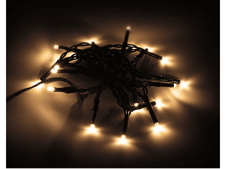 NORDIC HOME LED Lichterkette mit Batteriebetrieb, warmweiß Lichterkette, schwarz