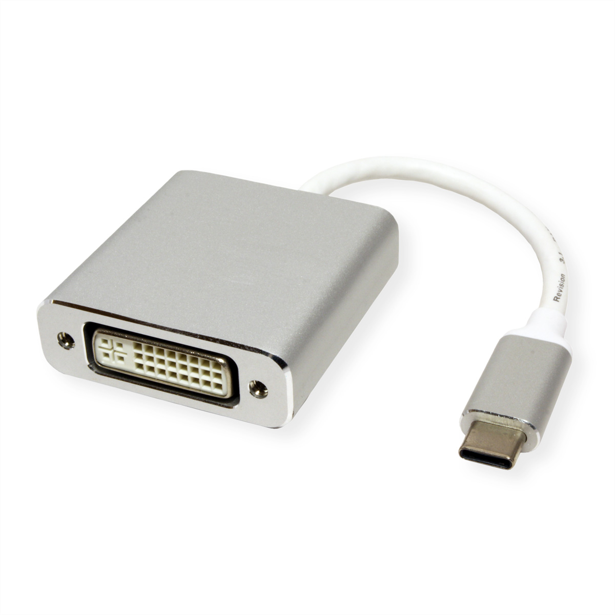 ROLINE Display Adapter USB - silberfarben Adapter, C DVI Typ USB-DVI