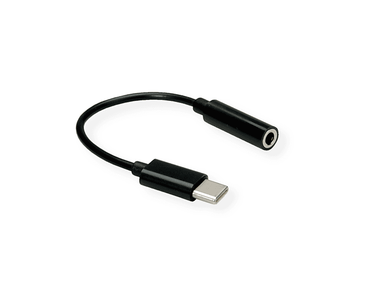 Adapter, schwarz Audio, VALUE USB-Audio - 3,5mm USB Adapter C Typ ST/BU