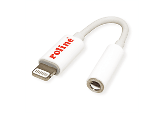 ROLINE Adapter Lightning - 3,5mm Audio USB-Audio Adapter, weiß