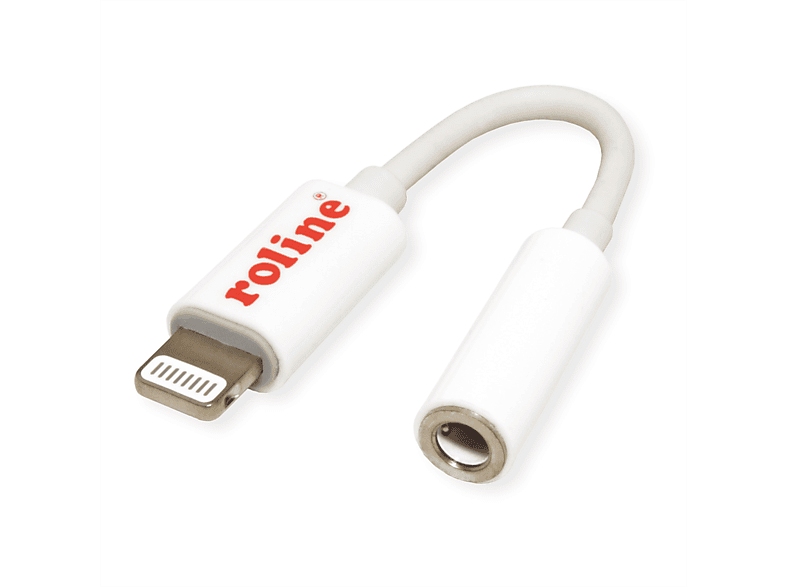 ROLINE Adapter Lightning - 3,5mm Audio USB-Audio Adapter, weiß | Dockingstations