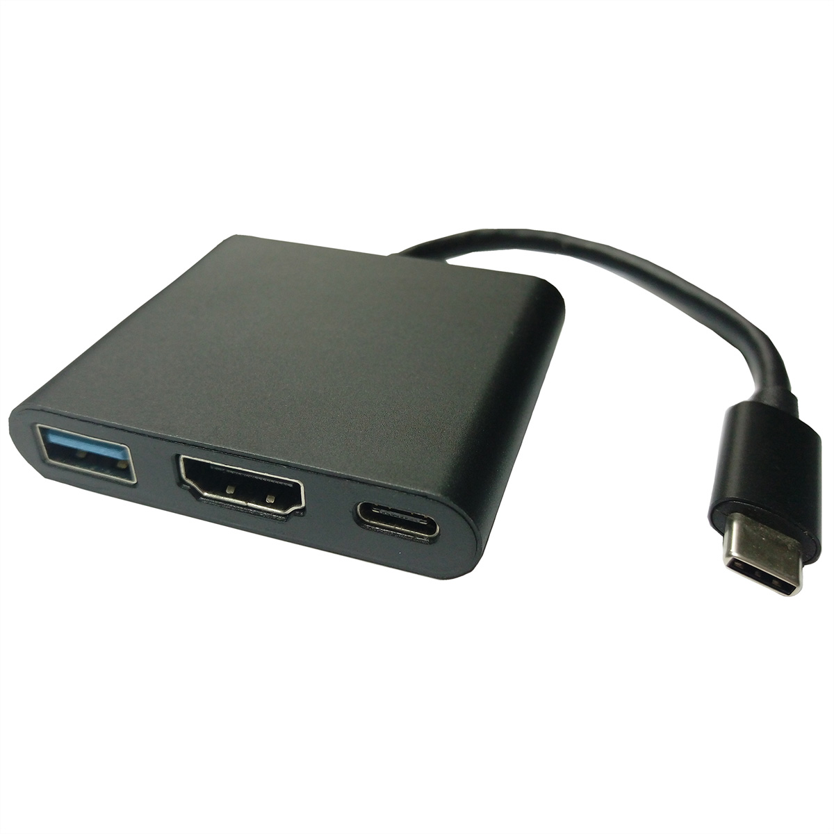 VALUE Display - USB Typ C USB HDMI A Adapter, + + Adapter USB-HDMI 1 Gen C 3.2 PD schwarz Typ