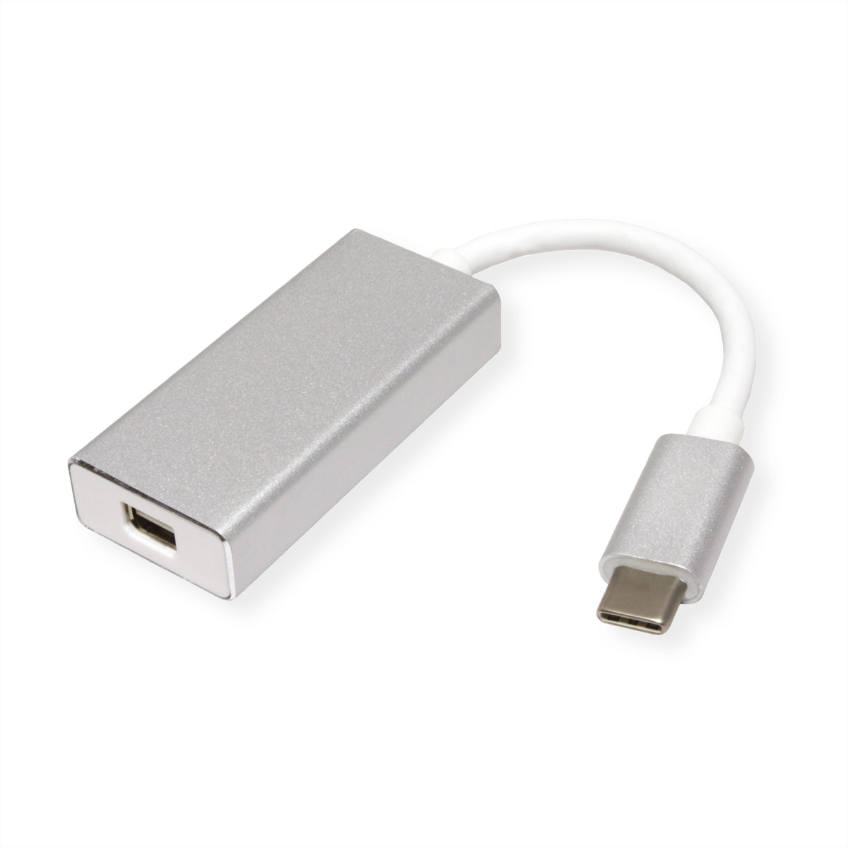 ROLINE Display Adapter USB Typ Adapter, USB-DisplayPort silberfarben C ST/BU v1.2, Mini-DisplayPort 