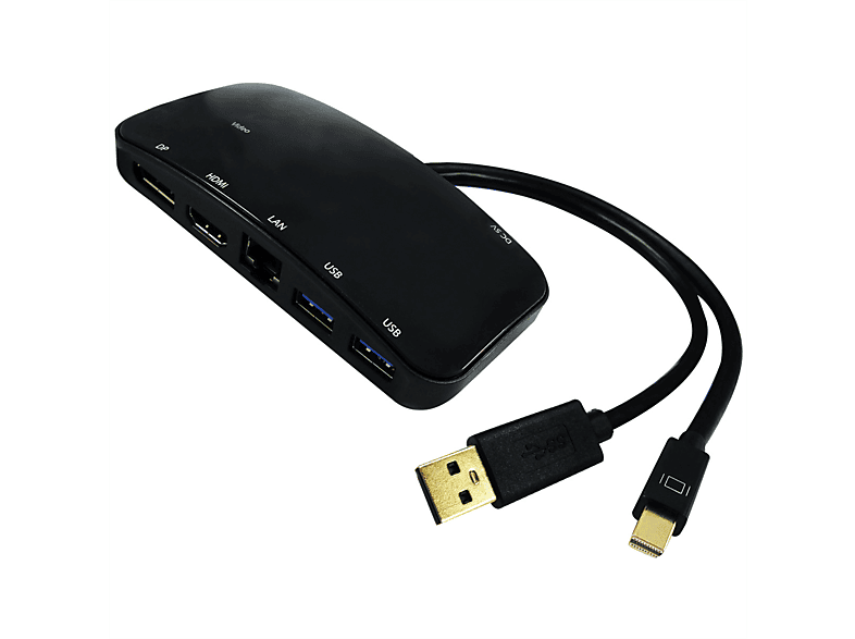 VALUE USB 3.2 Gen 1 Mini DP Docking Station Notebook-Docking-Station, schwarz | Dockingstations