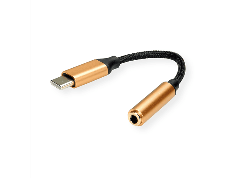 ROLINE GOLD 3,5mm schwarz C Adapter Audio, gold / USB - Typ USB-Audio Adapter, ST/BU