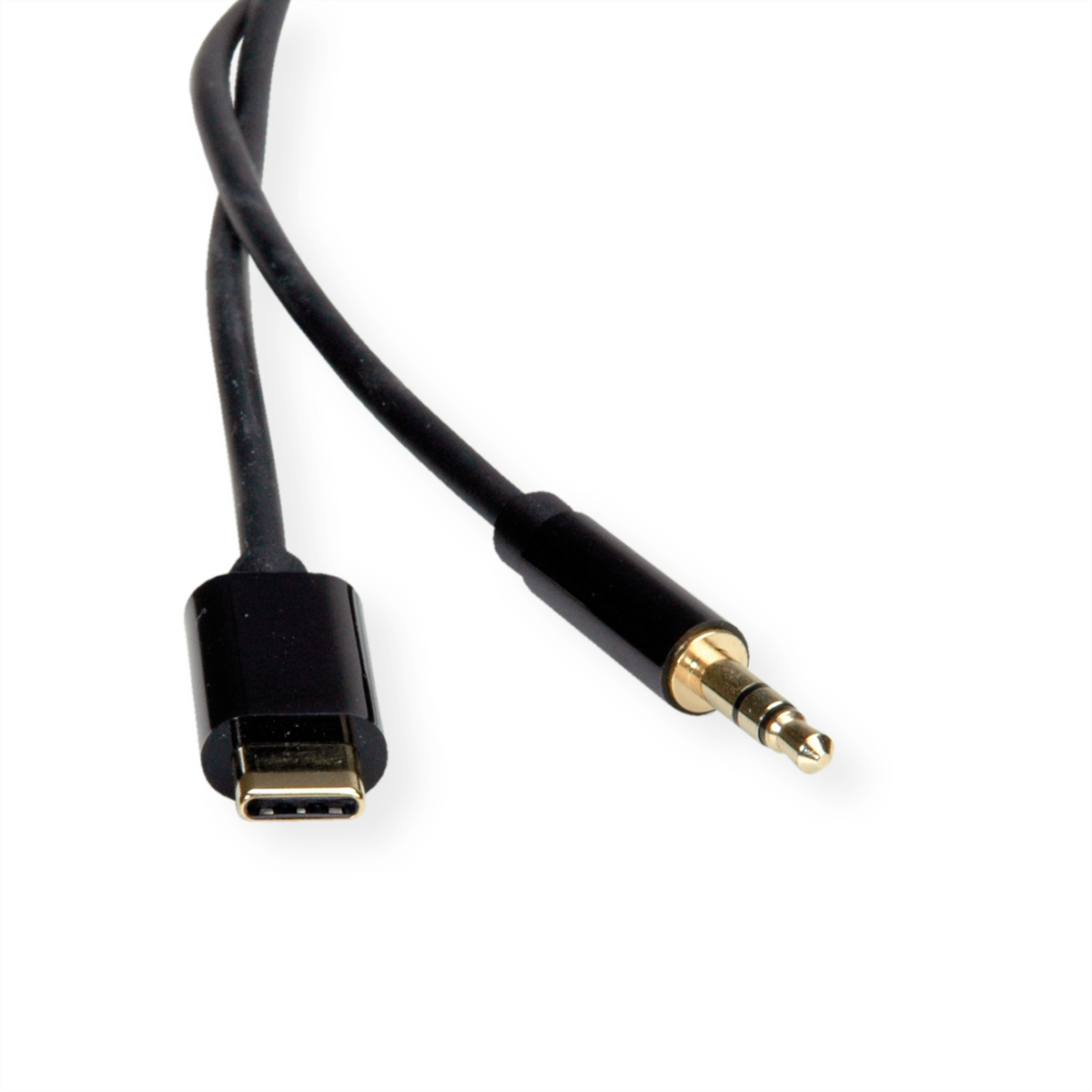 ROLINE Adapter 3,5mm Typ ST/ST Adapter, USB-Audio Kabel schwarz USB - Audio, C