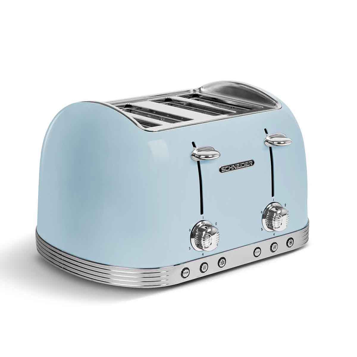 Watt, blau vintage SCTO4BL (1630 Toaster 4) SCHNEIDER Schlitze: