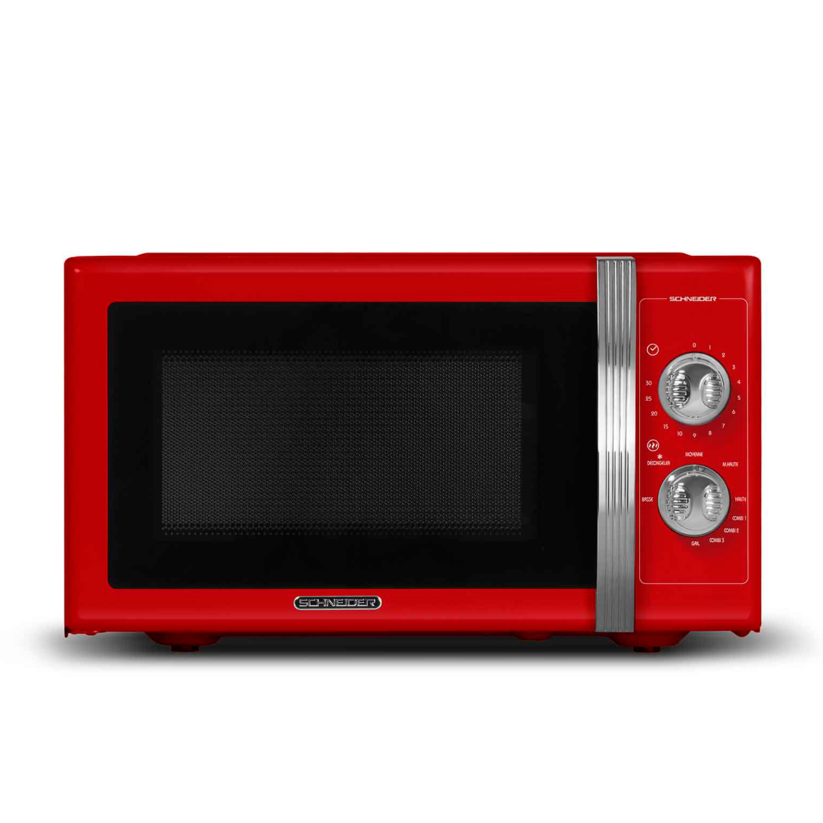 Microondas SMW25VMR - SCHNEIDER, 900 W, 5potencia, 25 lL, Rojo