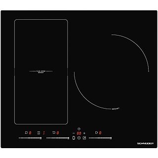 Encimera de inducción - SCHNEIDER SCTI6031N5/1, 7400W, 3 zonas, 60 cm, Negro