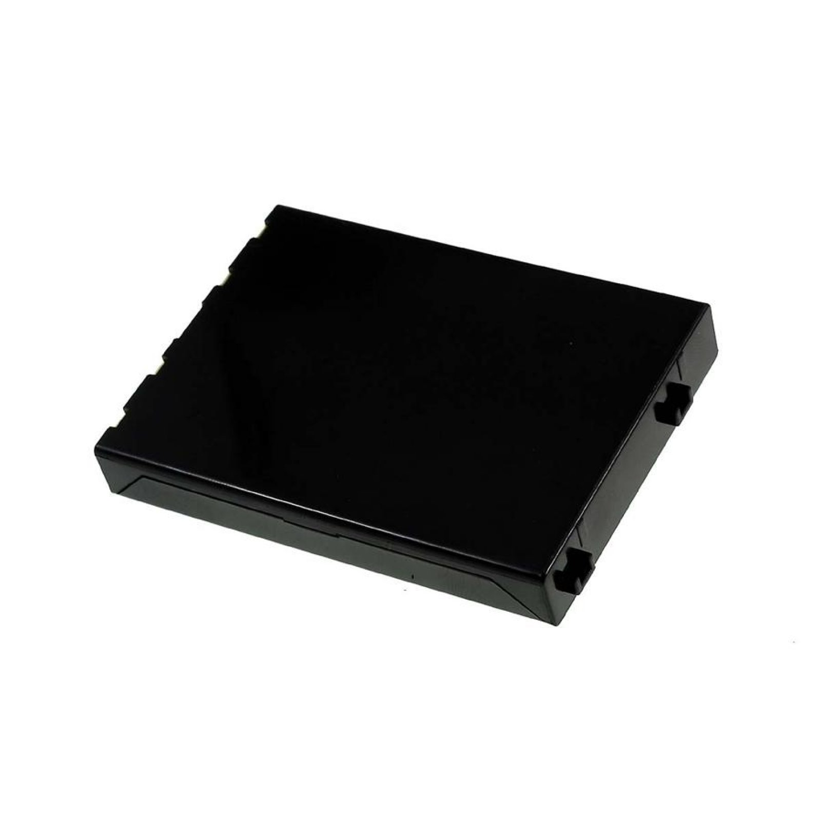 Un dispositivo electrónico negro, rectangular, posiblemente una batería o un componente.