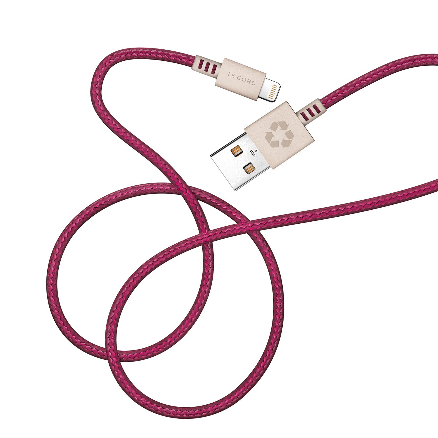 Lightning CORD Kabel recyceltes Plum iPhone LE