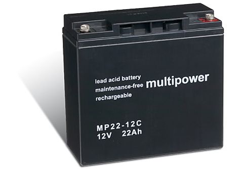 Baterías de Plomo - POWERY Powery Batería para Carro de Golf Silla de rueda Autocaravana Scooter eléctrico 12V 22Ah (cíclica)