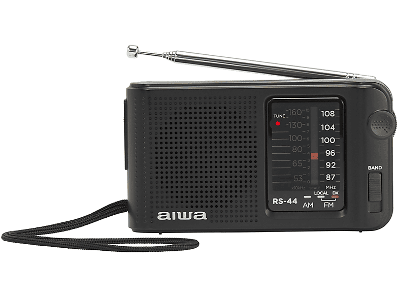 AIWA RS-44 Pocket RADIO, BLACK Radio PORTABLE FM