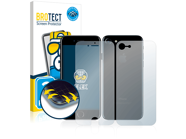 BROTECT 2x Flex Full-Cover 3D Curved Schutzfolie(für Apple iPhone 7) | Displayschutzfolien & Gläser
