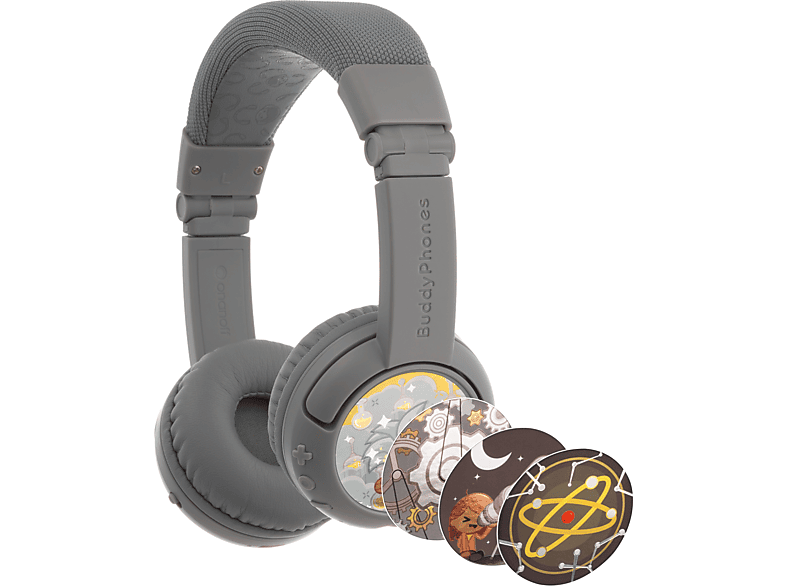 BUDDYPHONES Kinder Play On-ear Plus, Bluetooth Grau Kopfhörer