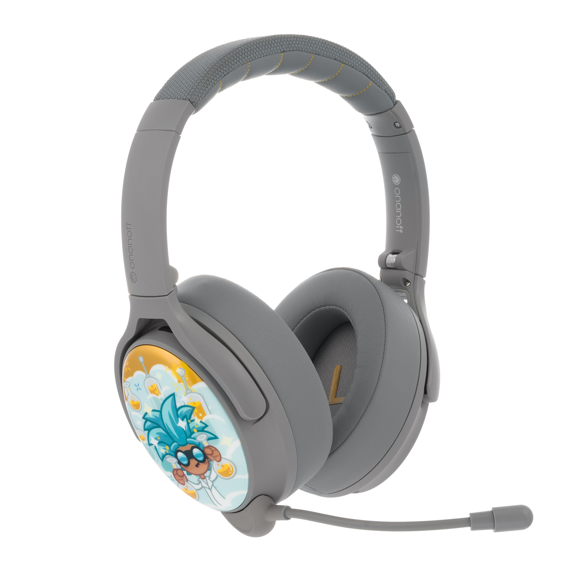 BUDDYPHONES Cosmos Plus, Over-ear Grau Kopfhörer Kinder Bluetooth