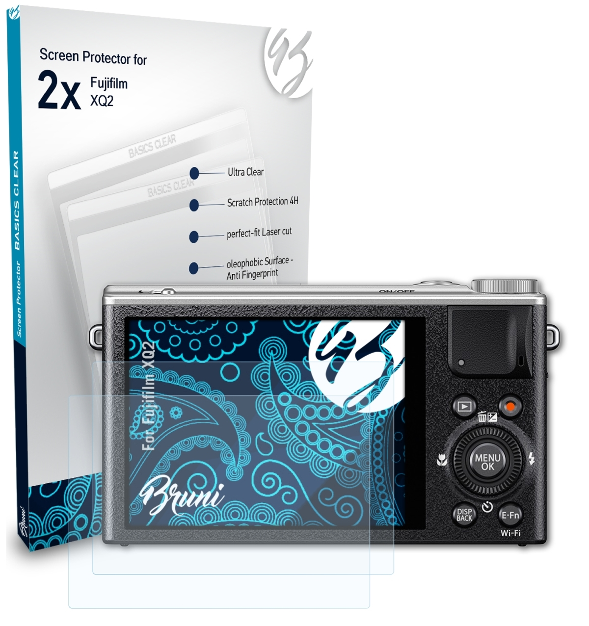 BRUNI 2x Basics-Clear XQ2) Fujifilm Schutzfolie(für