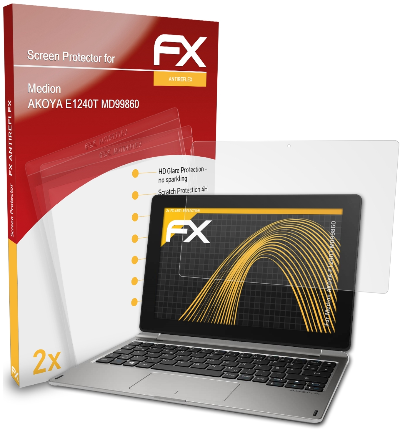 AKOYA ATFOLIX (MD99860)) Displayschutz(für Medion FX-Antireflex E1240T 2x