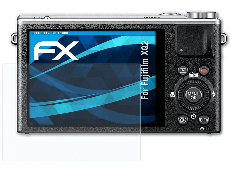3x ATFOLIX XQ2) Displayschutz(für Fujifilm FX-Clear