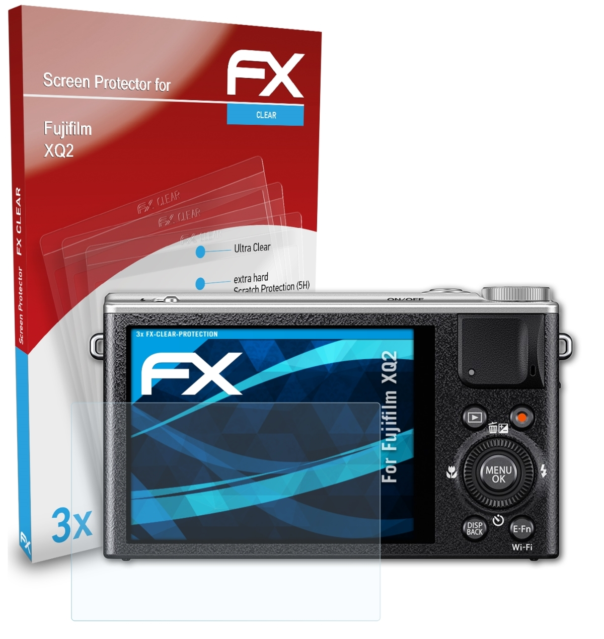 XQ2) Displayschutz(für FX-Clear Fujifilm 3x ATFOLIX