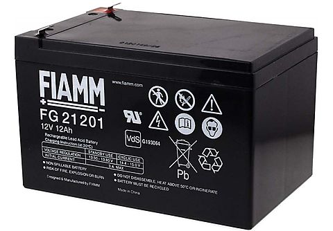 Baterías de Plomo - FIAMM FIAMM Recambio de Batería para Sillas de ruedas Scooter eléctrico Vehículos eléctricos 12V 12Ah