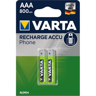 Pilas recargables - VARTA Varta Micro AAA Batería para Teléfonos DECT 800mAh Blister 2uds.