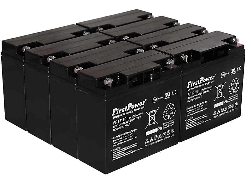 Baterías de Plomo - POWERY FirstPower Batería de GEL para SAI APC Smart-UPS 5000 Montaje en Rack/Torre 12V 18Ah VdS