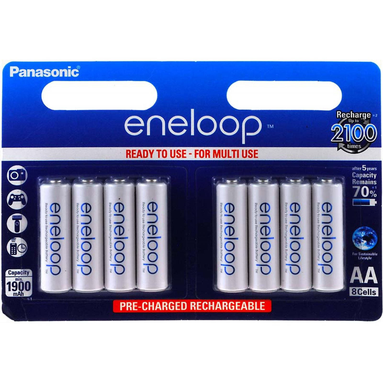 Panasonic Eneloop Pilas recarg. aa bk3mcce blister 8uds.