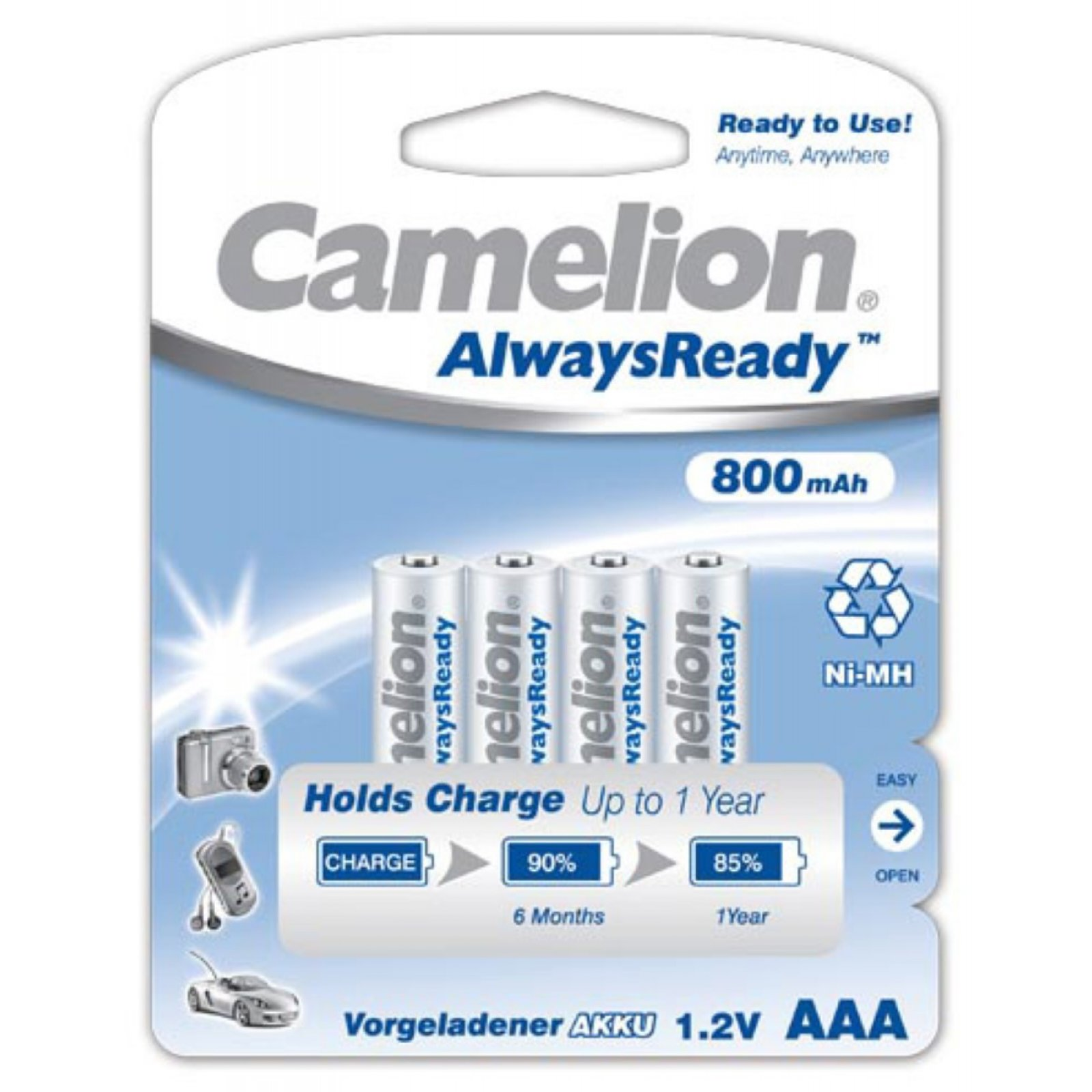 Camelion Hr03 Micro aaa alwaysready pila recargable blister 4uds. 800mah