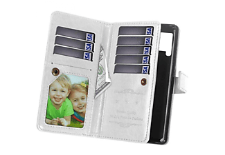 CASEONLINE Doppeltflip 9-karten - Weiß, Bookcover, Samsung, Galaxy A42, Multicolor