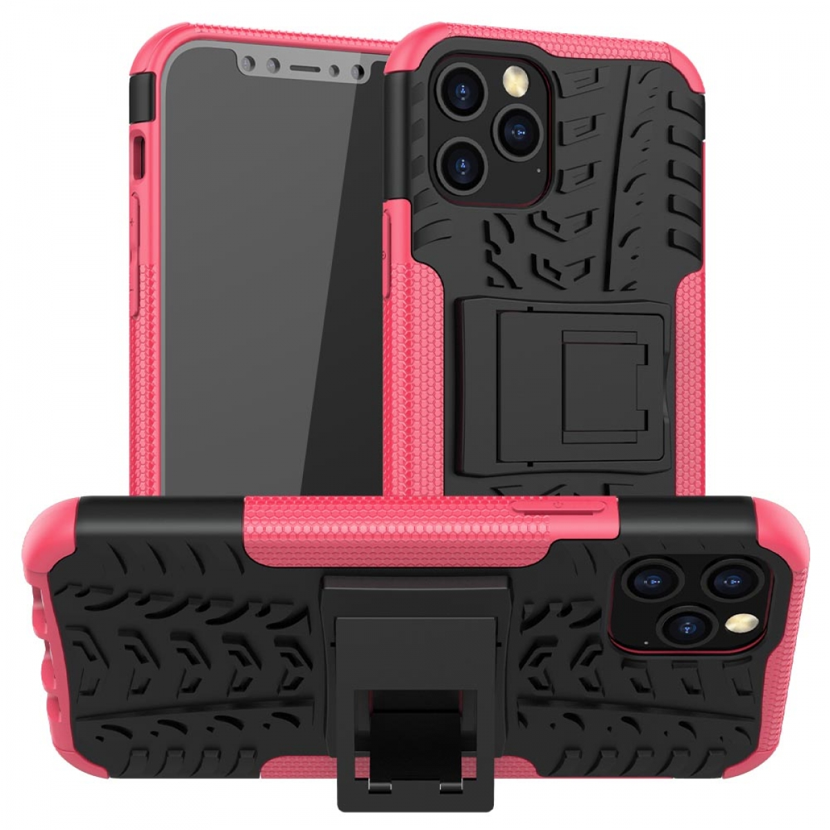 CASEONLINE 2i1, Apple, Pro iPhone Pink 12 Backcover, Max, Stoßfest
