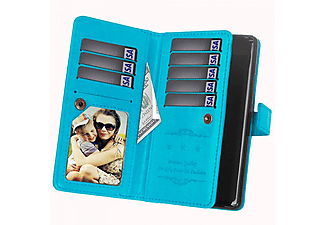 CASEONLINE Doppeltflip 9-karten - Hellblau, Bookcover, Nokia, 6.1, Multicolor