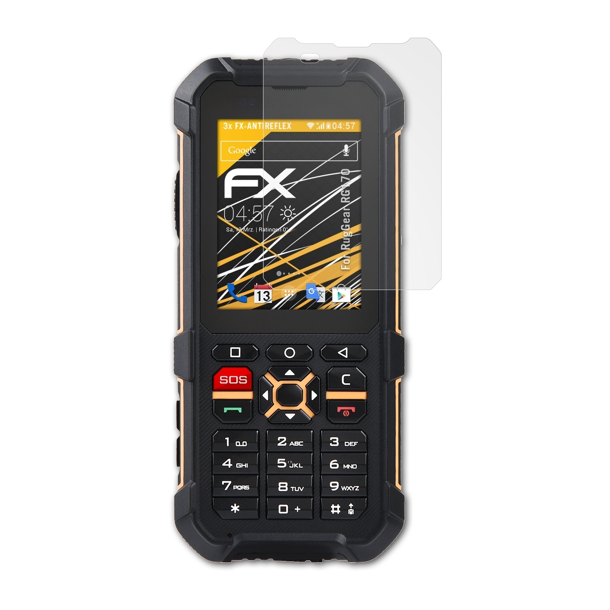ATFOLIX 3x FX-Antireflex RG170) RugGear Displayschutz(für