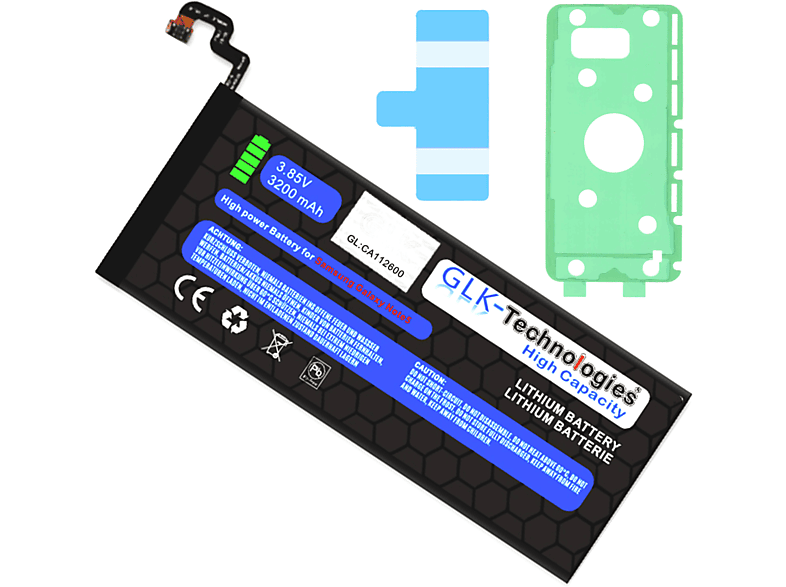 GLK-TECHNOLOGIES High Ersatz 3200 Samsung EB-BN920ABA Lithium-Ionen, Akku 3.85 Akku, Power mAh 3200 für Ersatz mAh Note Li-Ion Volt, Galaxy SM-N920 5 Smartphone