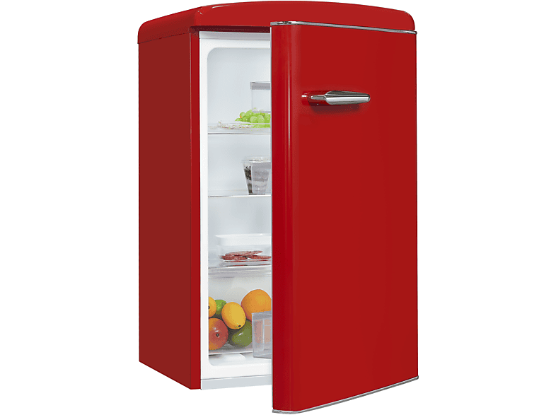 EXQUISIT Kühlschrank RKS120-V-H-160F kWh/Jahr, hoch, F, mm rot 895 Rot) (112,00