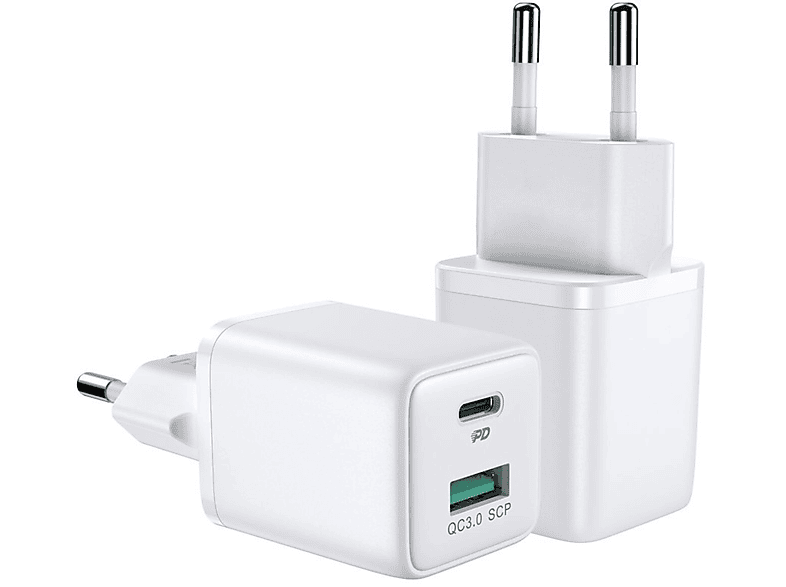 JOYROOM L-QP303 Typ-C & Weiß Universal, USB Handy-Ladegerät Anschluss