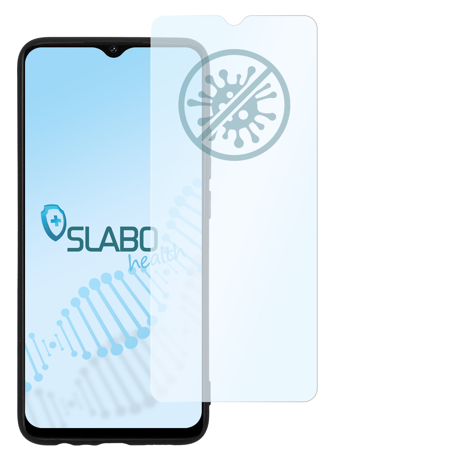 SLABO antibakterielle flexible Hybridglasfolie Displayschutz(für A15) OPPO