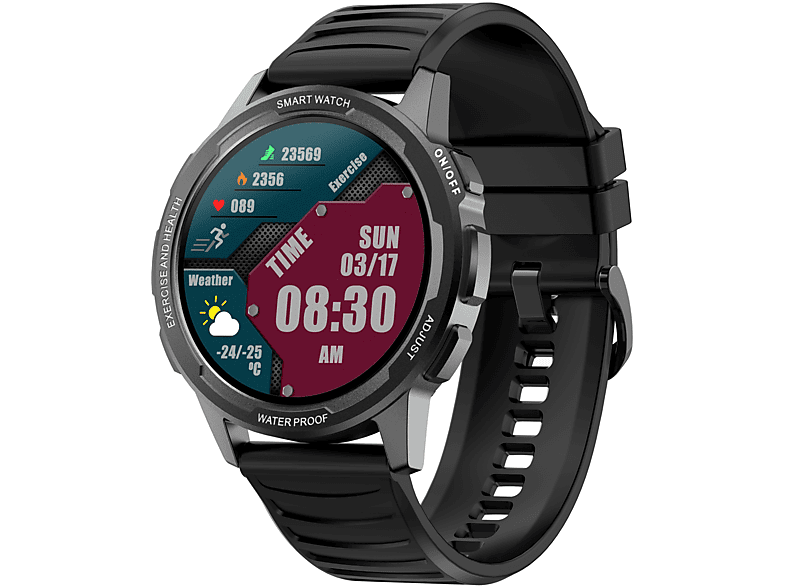 LEVOWATCH L2-Series HD Touchscreen Smartwatch Schwarz Silikon