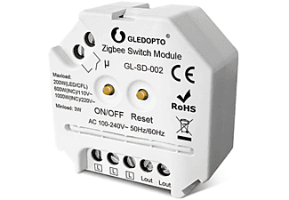 GLEDOPTO Unterputz Schalt-Aktor ZigBee 3.0 Pro Serie für Taster und Schalter