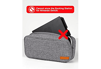 INATECK Tasche Hülle für Switch/Switch OLED, Großes Fassungsvermögen, Stoßfest, mit 12 Spielkartenfächern grey, Unisex