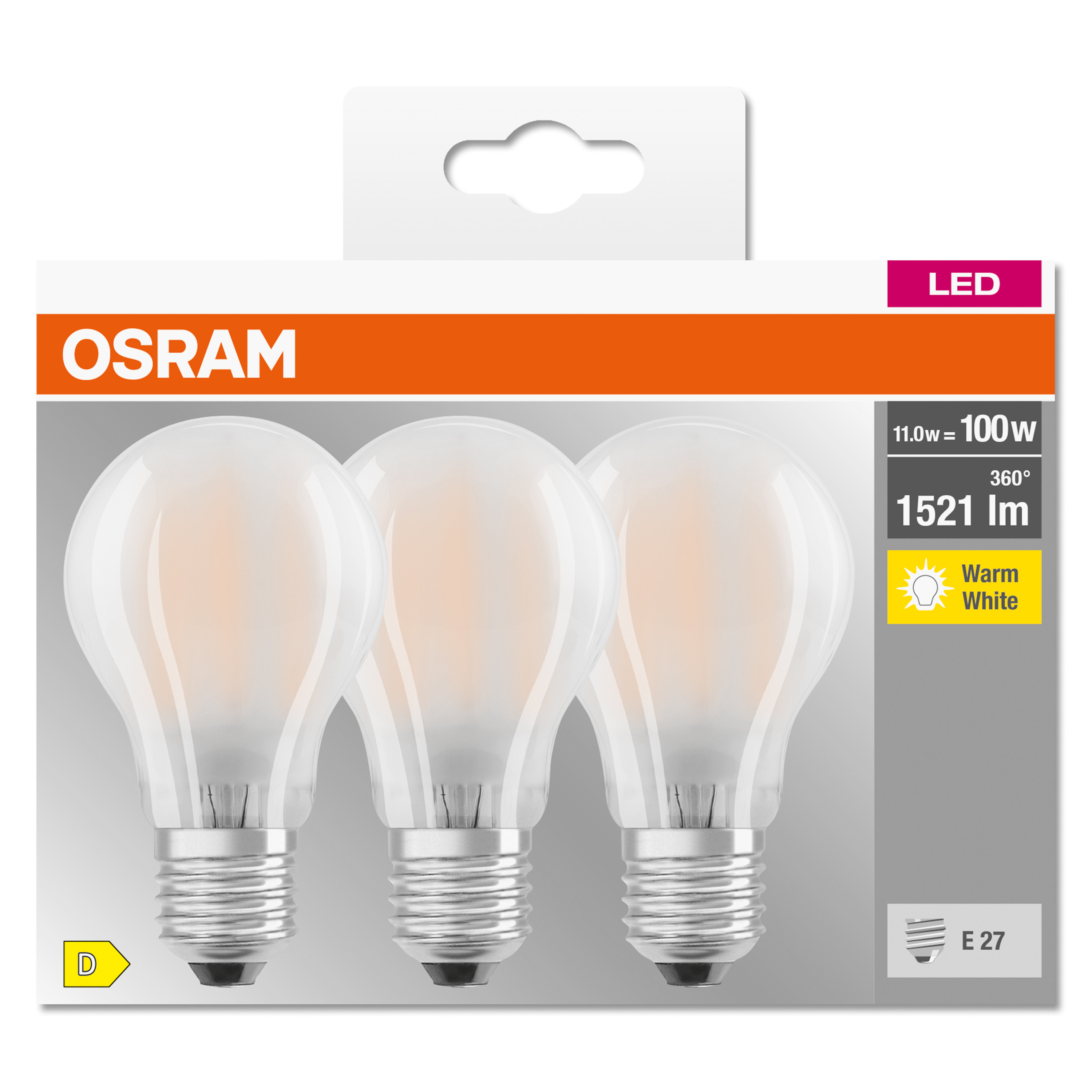 OSRAM  LED BASE CLASSIC A Lampe LED lumen 1521 Warmweiß
