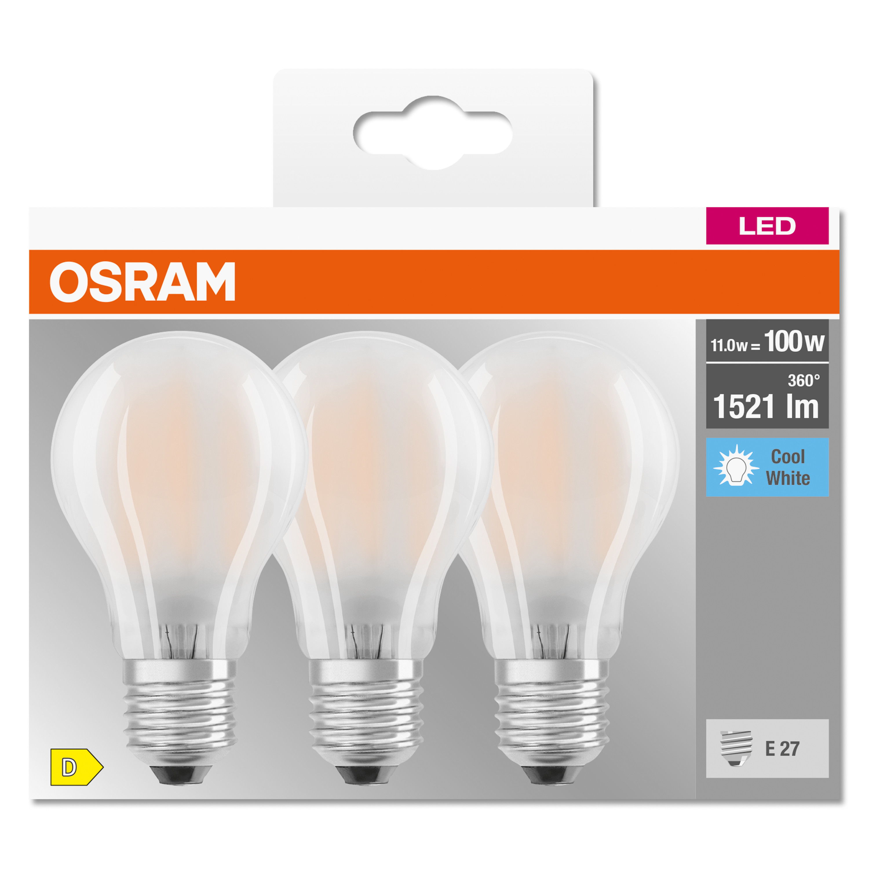 A BASE Lampe lumen LED CLASSIC LED OSRAM  Kaltweiß 1521