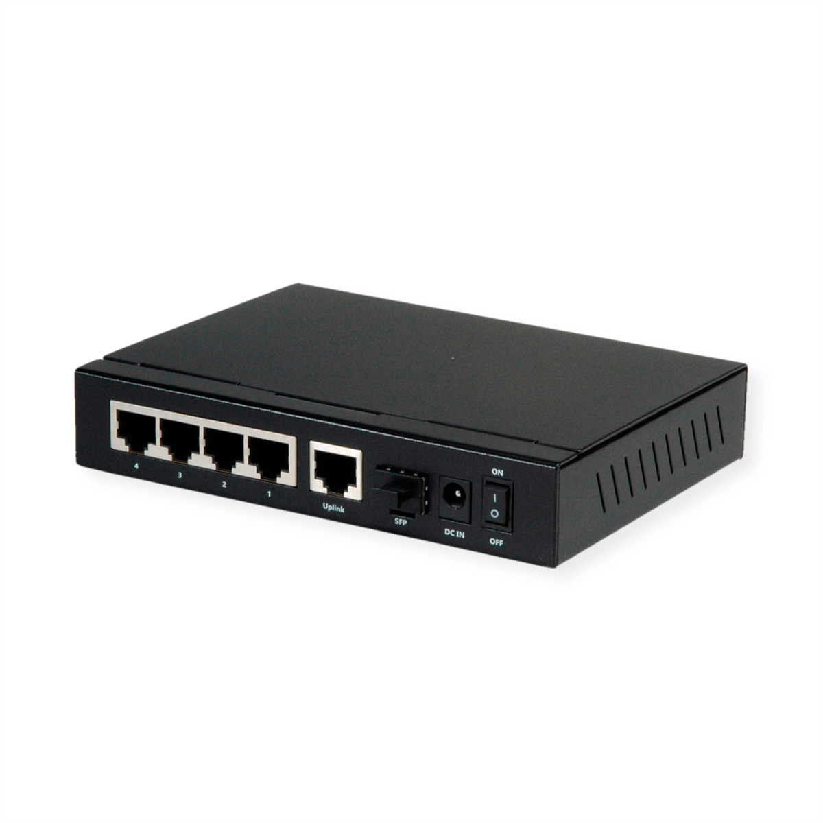 10/100/1000 4x 1x Ethernet (5x + PoE+) Switch 6 SFP, ROLINE Switch Gigabit Gigabit Ports Ethernet