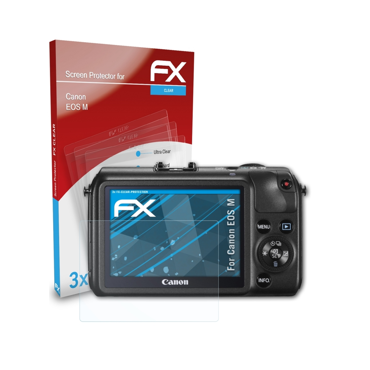 ATFOLIX 3x M) Displayschutz(für Canon FX-Clear EOS