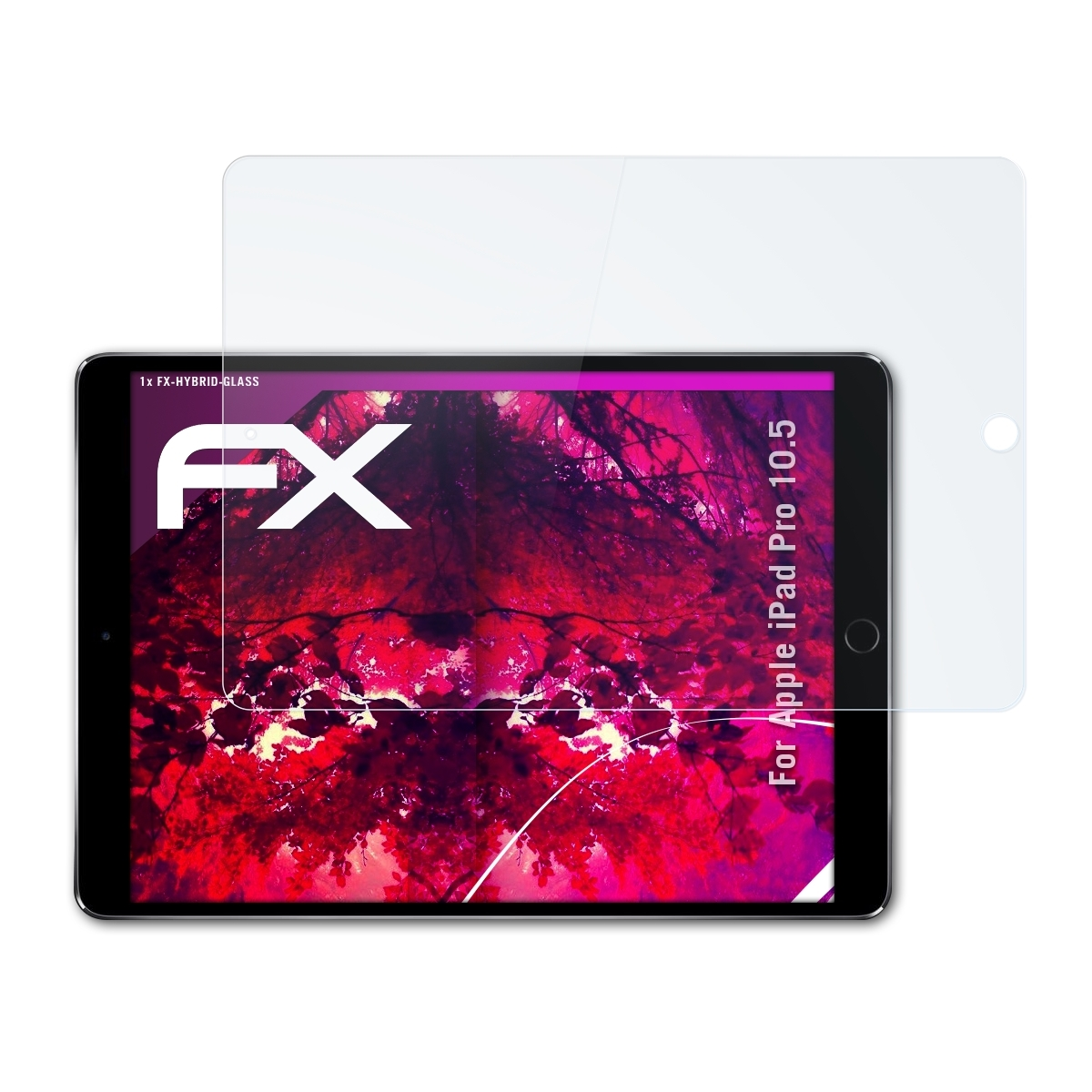 ATFOLIX FX-Hybrid-Glass Schutzglas(für iPad 10.5) Pro Apple