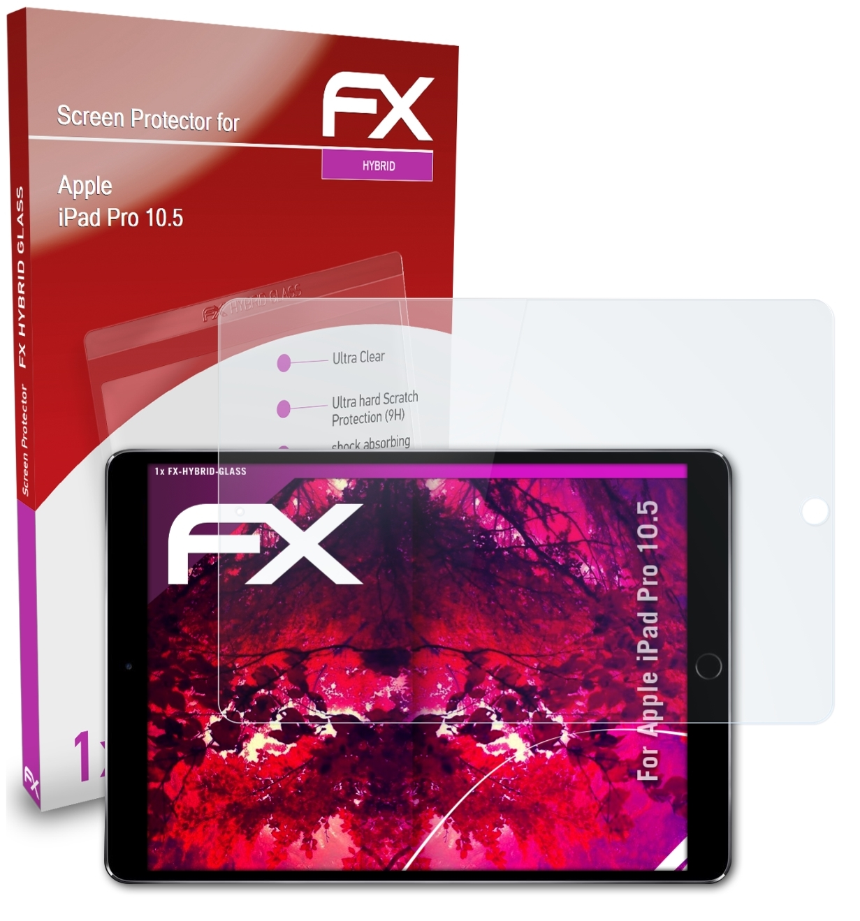 Pro Apple 10.5) FX-Hybrid-Glass iPad ATFOLIX Schutzglas(für